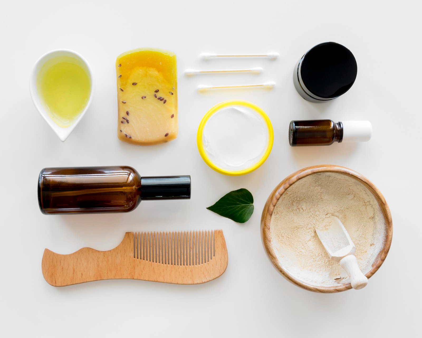 Skincare serum bottles with active ingredients on a vanity